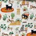 Homebodies | Digital House Cats - Light Cream | Quilting Cotton