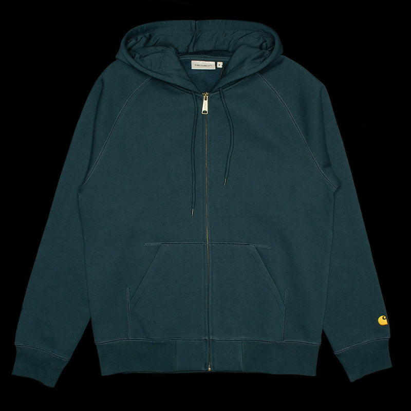 Carhartt WIP |&nbsp;Hooded Chase Jacket Style # I033664-2D0 Color : Duck Blue / Gold