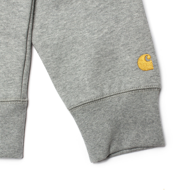 Carhartt WIP | Hooded Chase Jacket Style # I026385-00M Color : Grey Heather / Gold