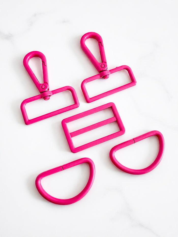 Hot Pink Hardware / Bag Strap Kit ( 1” & 1.5” )