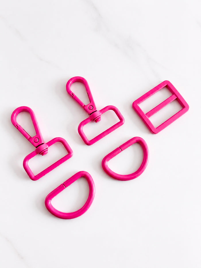 Hot Pink Hardware / Bag Strap Kit ( 1” & 1.5” )