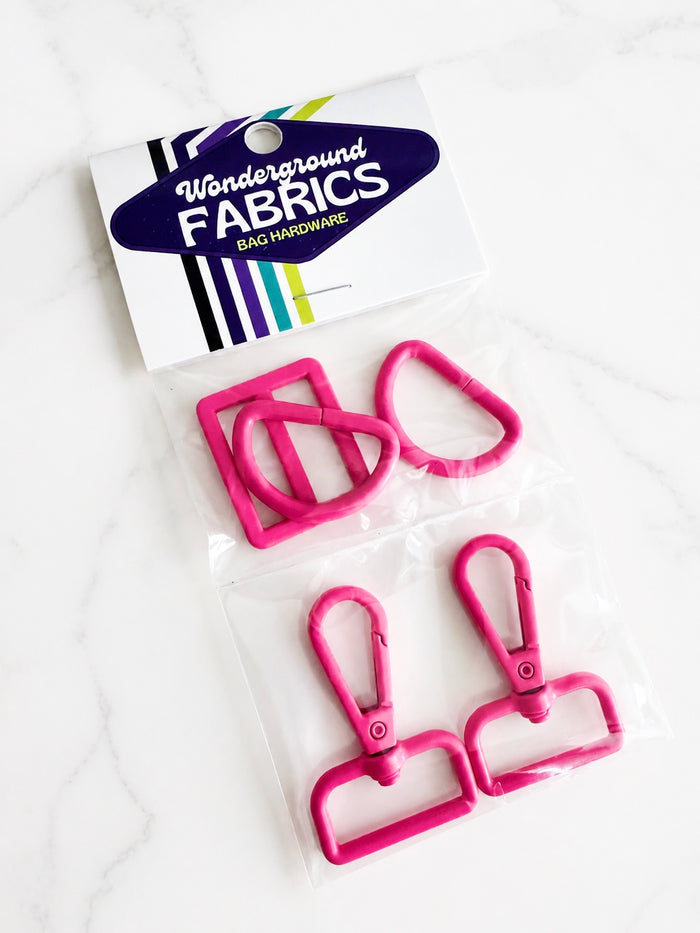 Hot Pink Hardware / Bag Strap Kit ( 1” & 1.5” )