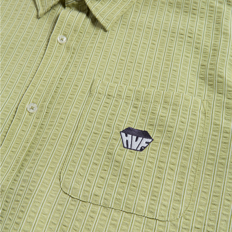 HUF Big Block Striped Shirt - Dried Herb