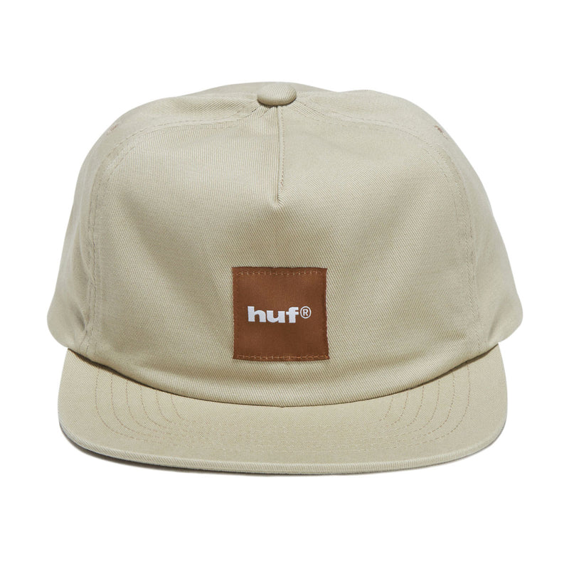 HUF Box Logo Snapback Hat - Tan/Brown
