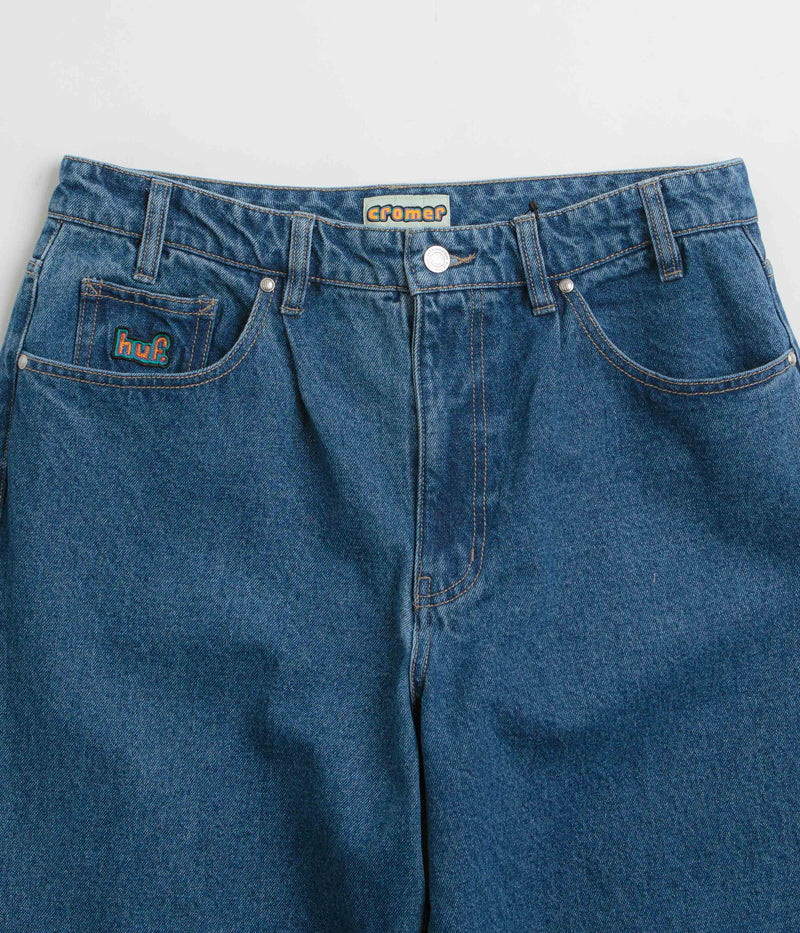 HUF Cromer Jeans in Stone Wash Indigo