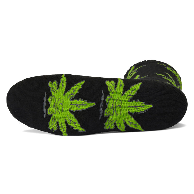 HUF Green Buddy Crew Socks - Black II