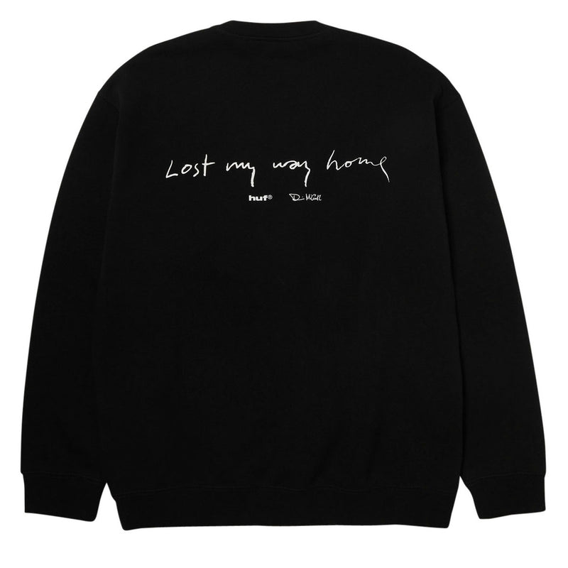HUF Lost My Way Home Crew Sweatshirt - Black