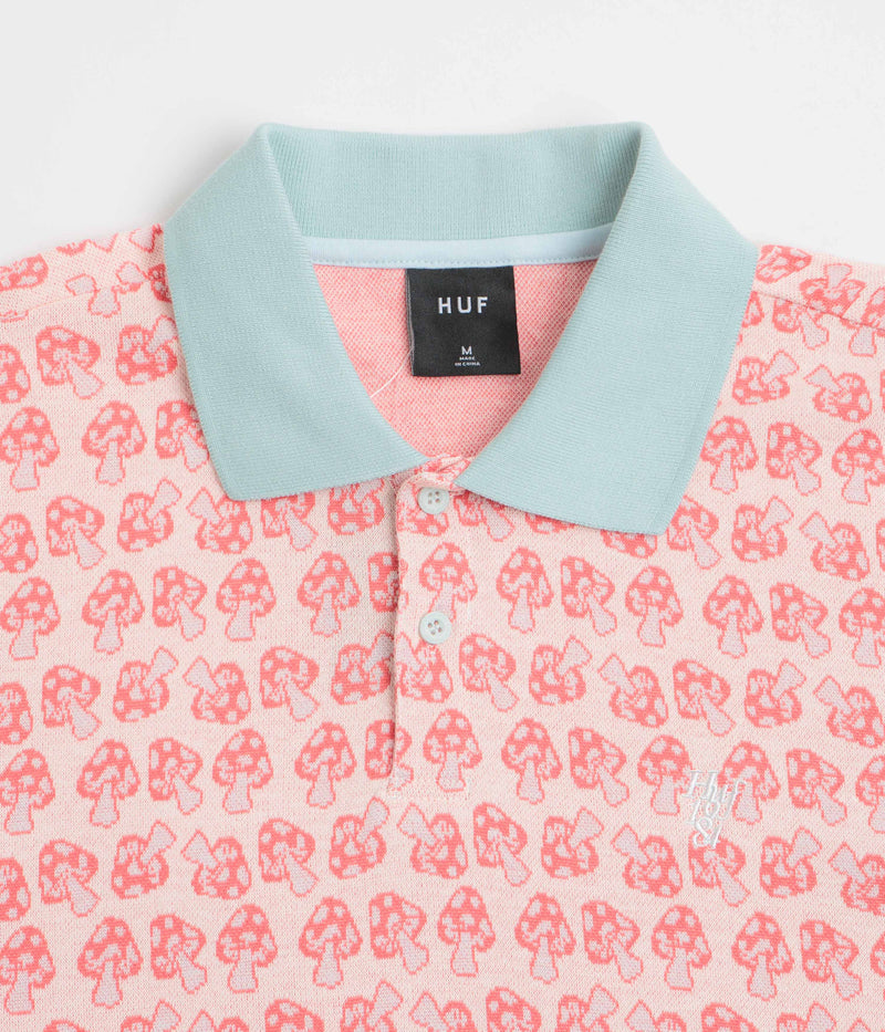 HUF Microdose Knit Polo Shirt in Red