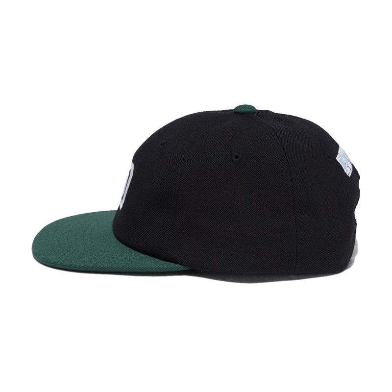 HUF Serif H 6 Panel Snapback Hat - Black