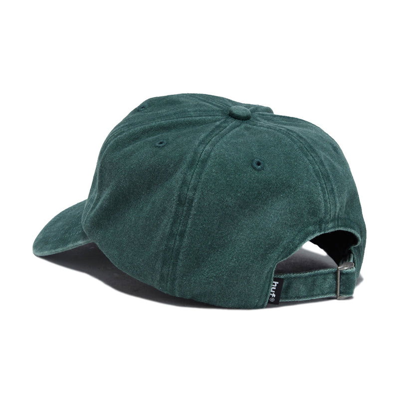 HUF Sol Denim 6 Panel CV Washed Hat - Forest Green