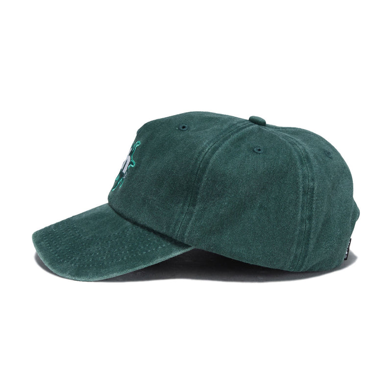 HUF Sol Denim 6 Panel CV Washed Hat - Forest Green