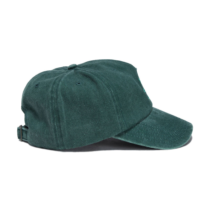 HUF Sol Denim 6 Panel CV Washed Hat - Forest Green
