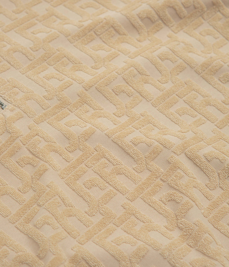 HUF Tether Jacquard 1/4 Zip Polo Shirt in Twill