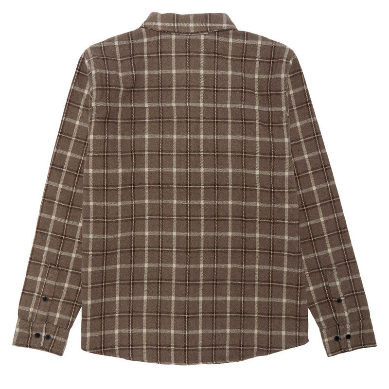 Independent Belmont Long Sleeve Flannel Shirt - Brown/Tan