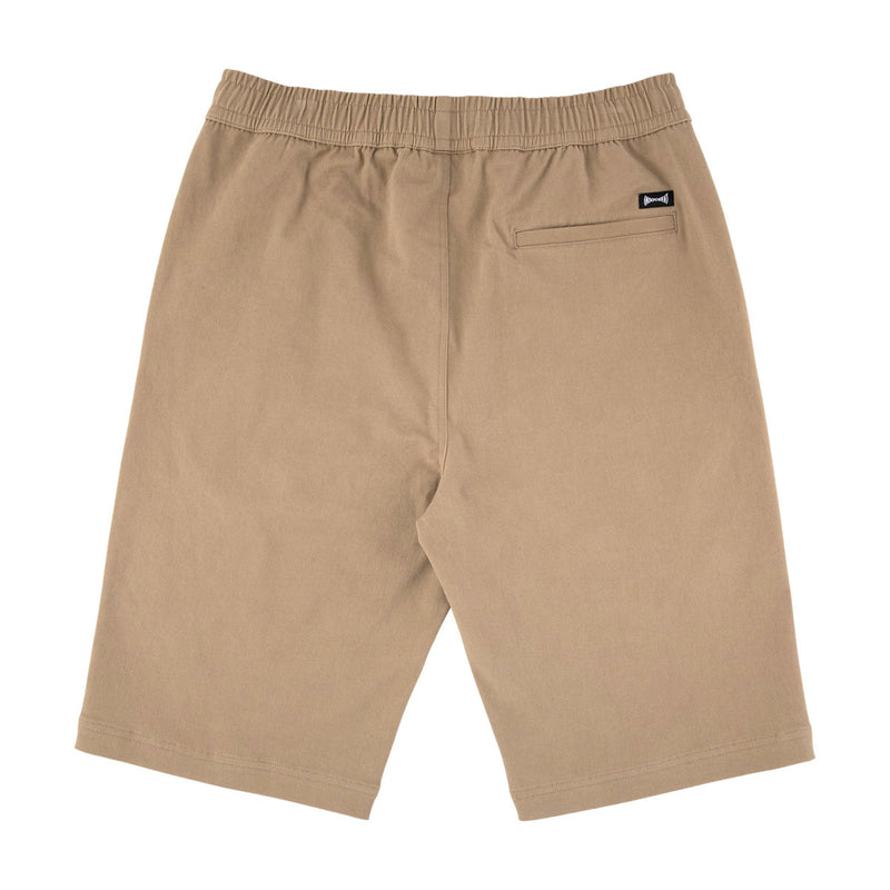 Independent Span Elastic Waist Shorts - Khaki