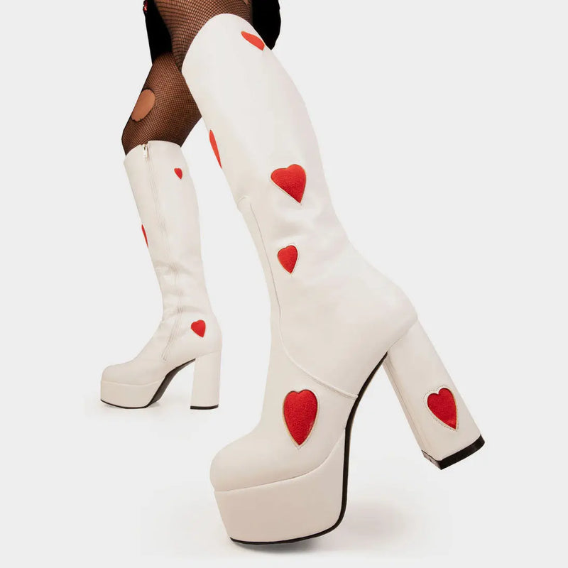 Jam Tarts Platform Knee High Boots lamodawebsite