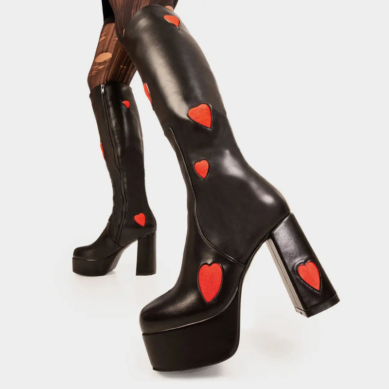 Jam Tarts Platform Knee High Boots lamodawebsite