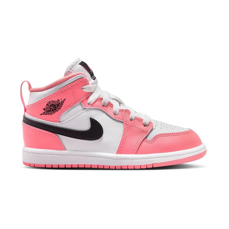 Jordan 1 Mid 'Pink Gaze' Little Kids' Shoes