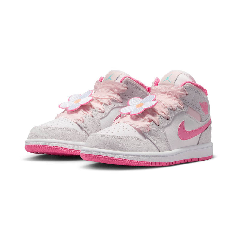 Jordan 1 Mid SE 'Spring Flowers' Little Kids' Shoes