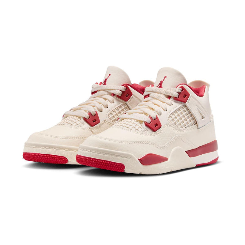 Jordan 4 Retro 'Valentine's Sierra Red' Little Kids' Shoes