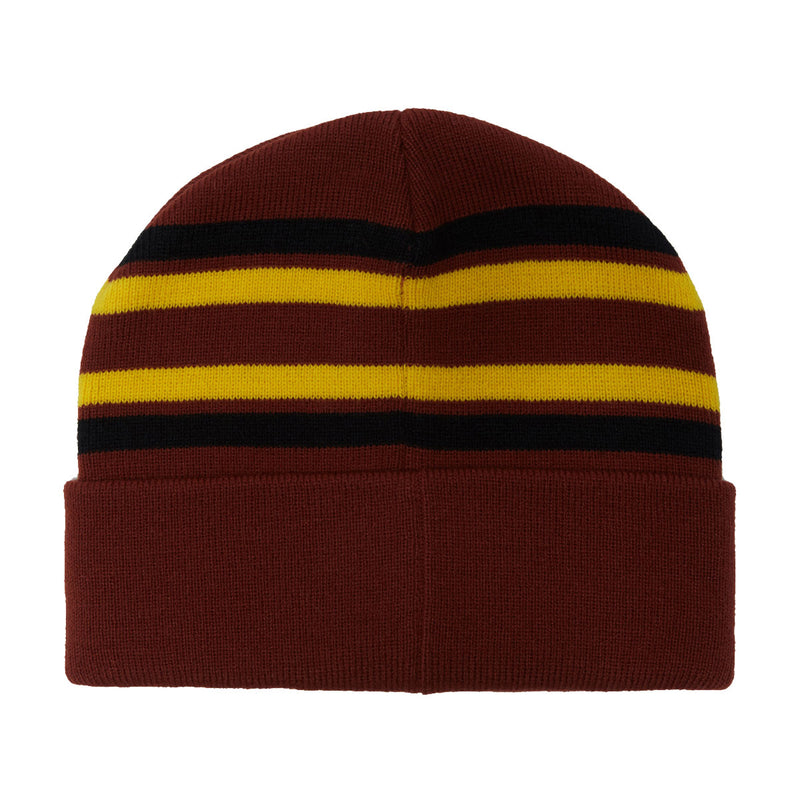 Krooked Eyes Beanie - Dark Red/Gold/Black