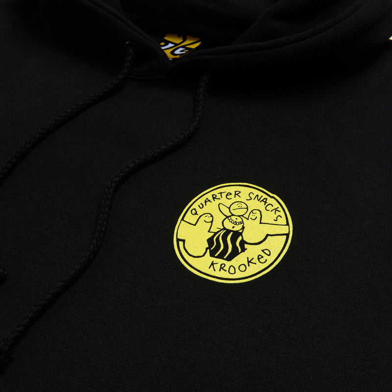 Krooked x Quartersnacks Snackman Hoodie - Black