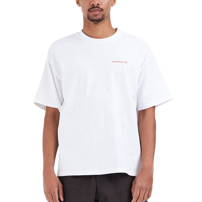 Last Resort AB Atlas Mono T-Shirt - White/Brick Red