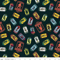 Legends of the National Parks - Emblem Toss Black | Riley Blake Designs | Quilting Cotton