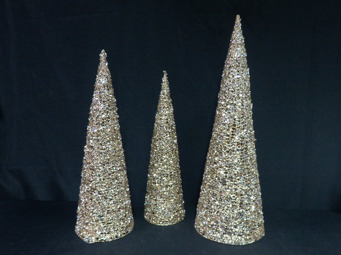 Lighted Sequined Trees