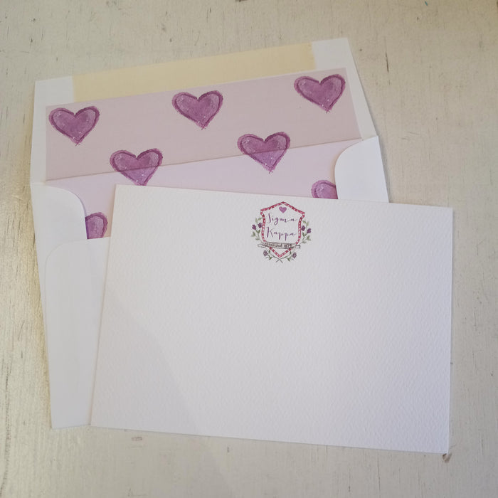 Lined Envelope Notecards - Sigma Kappa