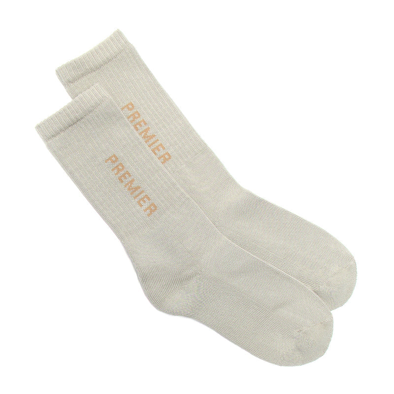Premier Logo Crew Sock Greige / Tan