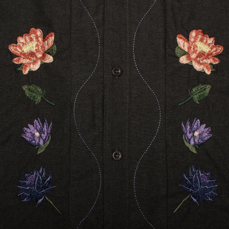 Dime | Lotus Button-Up S/S Shirt Color : Vintage Black