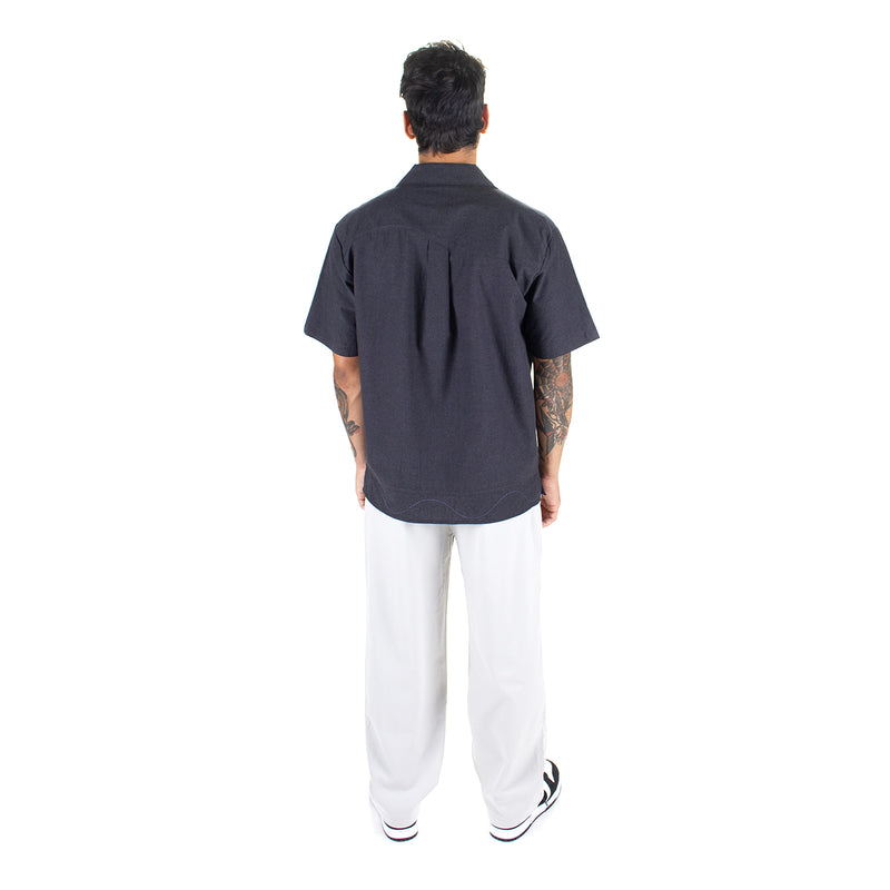 Dime | Lotus Button-Up S/S Shirt Color : Vintage Black