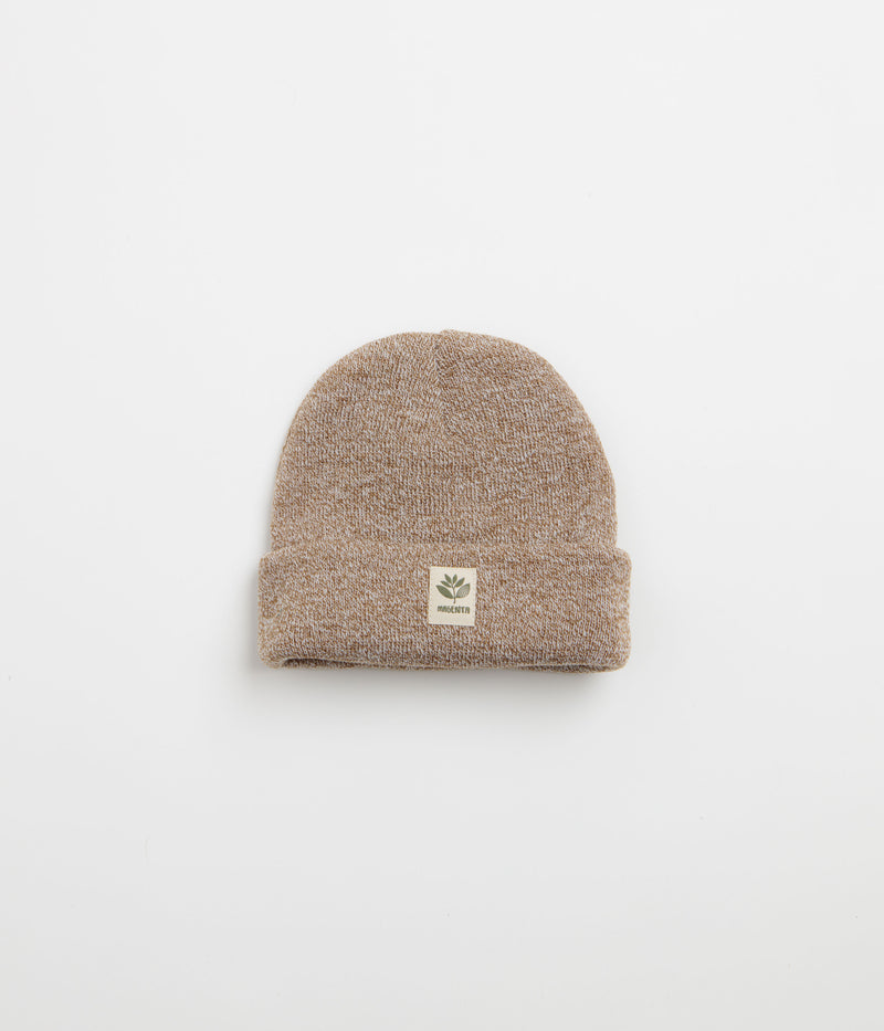 Magenta Fam Beanie in Heather Oatmeal