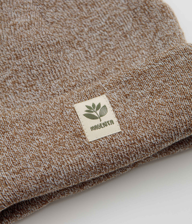 Magenta Fam Beanie in Heather Oatmeal