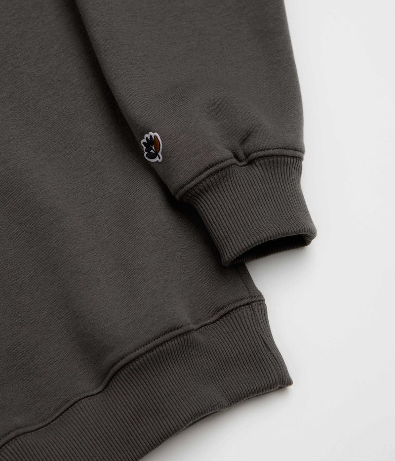 Magenta Script Crewneck Sweatshirt in Dark Charcoal