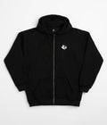Magenta Yin Full Zip Hoodie in Black