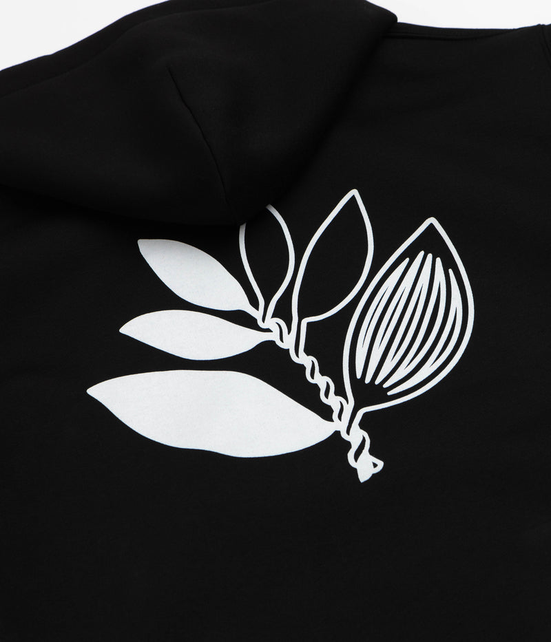 Magenta Yin Full Zip Hoodie in Black