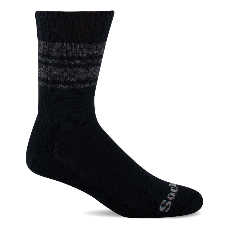 Men's Sockwell At Ease Relaxed Fit Crew Socks - Black
