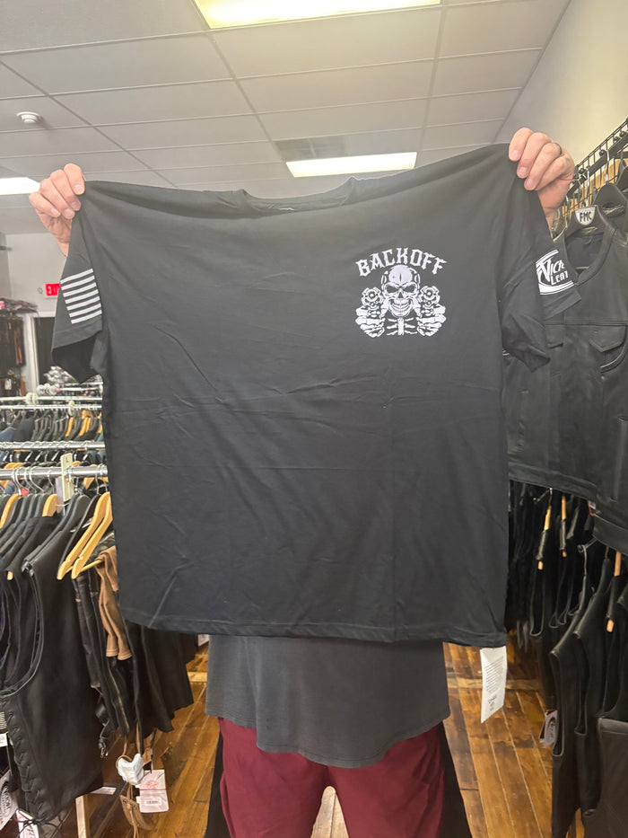 Men's Black Backoff and Finger T-Shirt