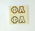 Metallic letter Tattoos - Alpha Phi