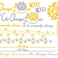 Metallic Temporary Jewelry Tattoo - Chi Omega