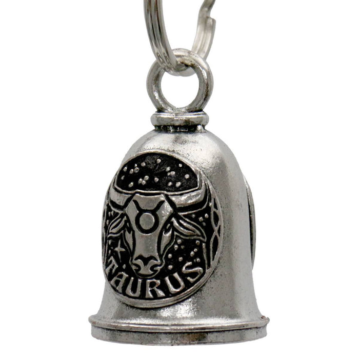 Milwaukee Leather MLB9165 Zodiac Taurus Motorcycle Good Luck Bell w/ Key Ring-Key Chain Accessory for Bikers