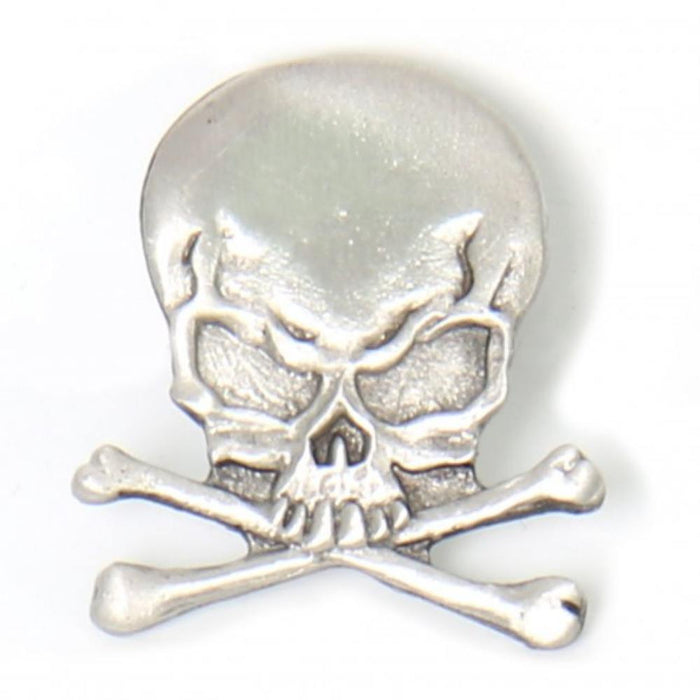 Milwaukee Leather MLP9204 Skull and Cross Bones Pin For Jackets, Vest, Hats and Clothing