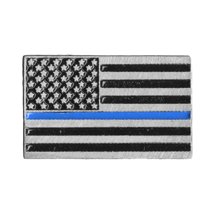 Milwaukee Leather MLP9279 Thin Blue Line American Flag Pin For Jackets, Vest, Hats and Clothing