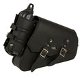Milwaukee Leather MP8600R Black Right Side 'Conceal and Carry' PVC Swing Arm Bag with Bottle Holder