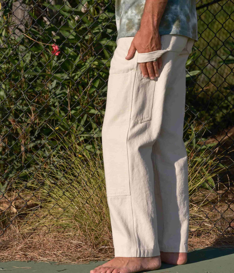 Mollusk Canvas Work Pants  in Natural