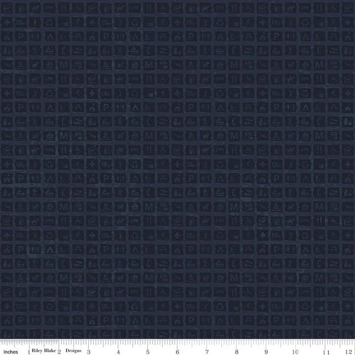 National Parks - Word Print Navy | Riley Blake Designs | Quilting Cotton