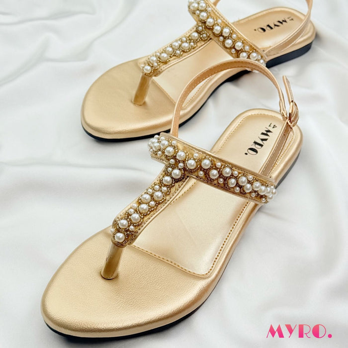 Nazia Gold Thongs - MYRO