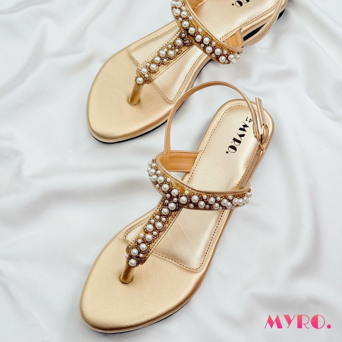 Nazia Gold Thongs - MYRO